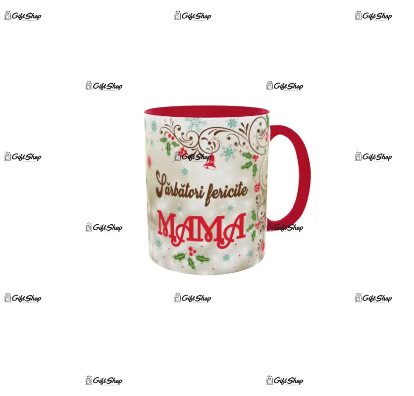 Sarbatori fericite mama, cana ceramica, 330ml, model cgs1717
